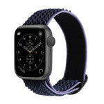 Nylon-Ersatzarmbänder mit Wellenstruktur für Apple Watch Series 7 (45 mm), 6, SE, 5, 4 (44 mm), 3, 2, 1 (42 mm), 7 (41 mm), 6, SE, 5, 4 (40 mm) und 3, 2, 1 (38 mm)