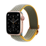 Nylon-Ersatzarmbänder mit Wellenstruktur für Apple Watch Series 7 (45 mm), 6, SE, 5, 4 (44 mm), 3, 2, 1 (42 mm), 7 (41 mm), 6, SE, 5, 4 (40 mm) und 3, 2, 1 (38 mm)