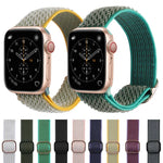 Nylon-Ersatzarmbänder mit Wellenstruktur für Apple Watch Series 7 (45 mm), 6, SE, 5, 4 (44 mm), 3, 2, 1 (42 mm), 7 (41 mm), 6, SE, 5, 4 (40 mm) und 3, 2, 1 (38 mm)