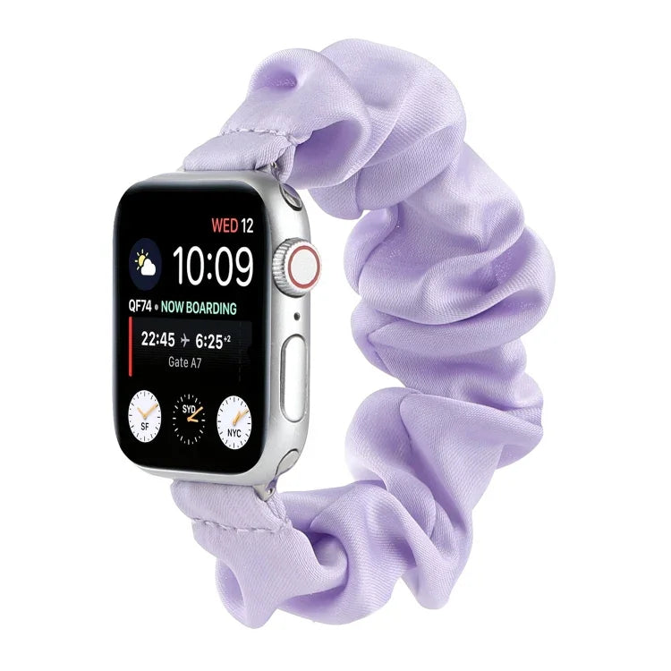 Scarf Hair Tie Replacement Watchbands For Apple Watch Series, 7 45mm / 6 & SE & 5 & 4 44mm / 3 & 2 & 1 42mm, 7 41mm / 6 & SE & 5 & 4 40mm / 3 & 2 & 1 38mm