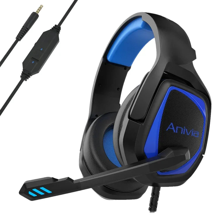 Anivia MH602 kabelgebundenes 3,5-mm-Gaming-Headset mit Mikrofon, MH602 (Schwarz Rot), MH602 (Schwarz Blau), MH602 (Schwarz Lila)