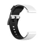 For Suunto 7 24mm Two-color Silicone Replacement Strap Watchband
