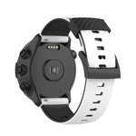 For Suunto 7 24mm Two-color Silicone Replacement Strap Watchband