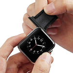 2 Stück Uhrenarmbänder aus Edelstahl mit akustischem Ohrstecker, Breite: 20 mm, passend für Apple Watch Series 6, SE, 5 und 4 (40 mm) sowie 3, 2 und 1 (38 mm) und Apple Watch (40 mm/38 mm).