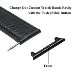 2 Stück Uhrenarmbänder aus Edelstahl mit akustischem Ohrstecker, Breite: 22 mm, passend für Apple Watch Series 6, SE, 5 und 4 (40 mm) sowie 3, 2 und 1 (38 mm) und Apple Watch (40 mm/38 mm).