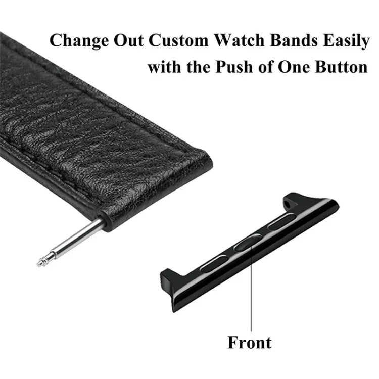 2 Stück Uhrenarmbänder aus Edelstahl mit akustischem Ohrstecker, Breite: 22 mm, passend für Apple Watch Series 6, SE, 5 und 4 (40 mm) sowie 3, 2 und 1 (38 mm) und Apple Watch (40 mm/38 mm).