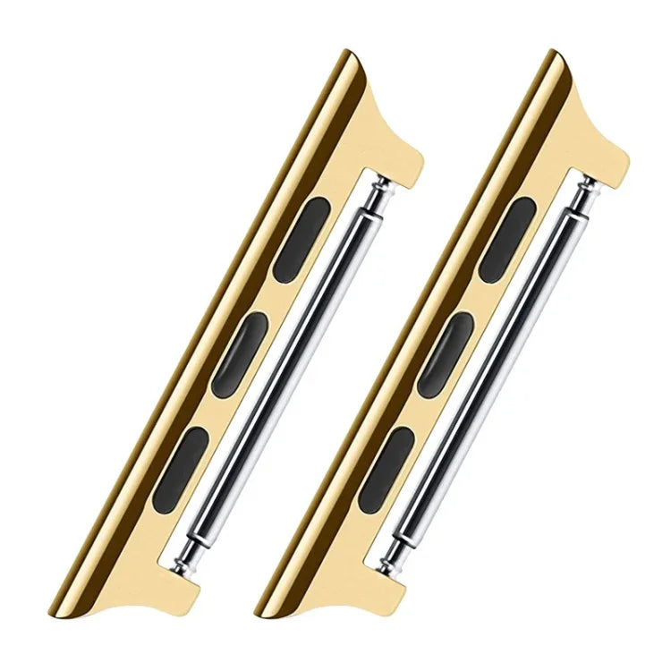2 Stück Uhrenarmbänder aus Edelstahl mit akustischem Ohrstecker, Breite: 22 mm, passend für Apple Watch Series 6, SE, 5 und 4 (44 mm) sowie 3, 2 und 1 (42 mm).