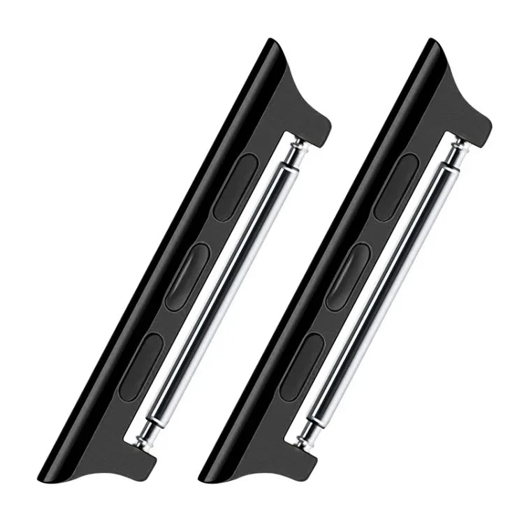 2 Stück Uhrenarmbänder aus Edelstahl mit akustischem Ohrstecker, Breite: 24 mm, passend für Apple Watch Series 6, SE, 5 und 4 (44 mm) sowie 3, 2 und 1 (42 mm).