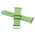 Silikon-Ersatzarmband mit silberner Dornschließe, passend für Apple Watch Series 7 (41 mm), 6, SE, 5 und 4 (40 mm) sowie für Apple Watch Series 7 (45 mm), 6, SE, 5 und 4 (44 mm).