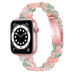 Ovales Ersatzarmband aus Kunstharz, passend für Apple Watch Series 7 (41 mm), 6, SE, 5 und 4 (40 mm) sowie für Apple Watch Series 7 (45 mm), 6, SE, 5 und 4 (44 mm).