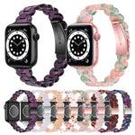 Ovales Ersatzarmband aus Kunstharz, passend für Apple Watch Series 7 (41 mm), 6, SE, 5 und 4 (40 mm) sowie für Apple Watch Series 7 (45 mm), 6, SE, 5 und 4 (44 mm).