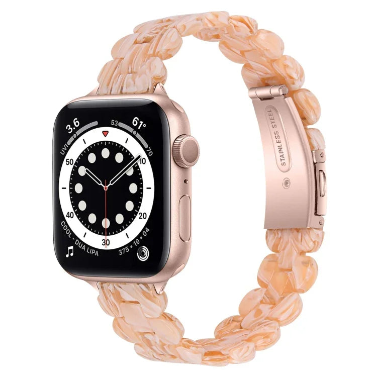 Ovales Ersatzarmband aus Kunstharz, passend für Apple Watch Series 7 (41 mm), 6, SE, 5 und 4 (40 mm) sowie für Apple Watch Series 7 (45 mm), 6, SE, 5 und 4 (44 mm).