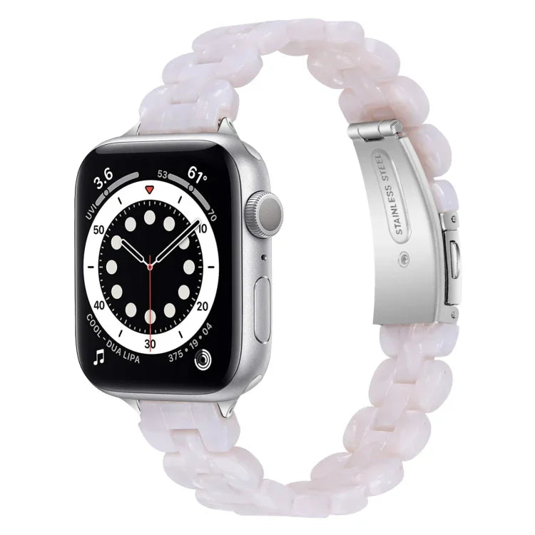 Ovales Ersatzarmband aus Kunstharz, passend für Apple Watch Series 7 (41 mm), 6, SE, 5 und 4 (40 mm) sowie für Apple Watch Series 7 (45 mm), 6, SE, 5 und 4 (44 mm).