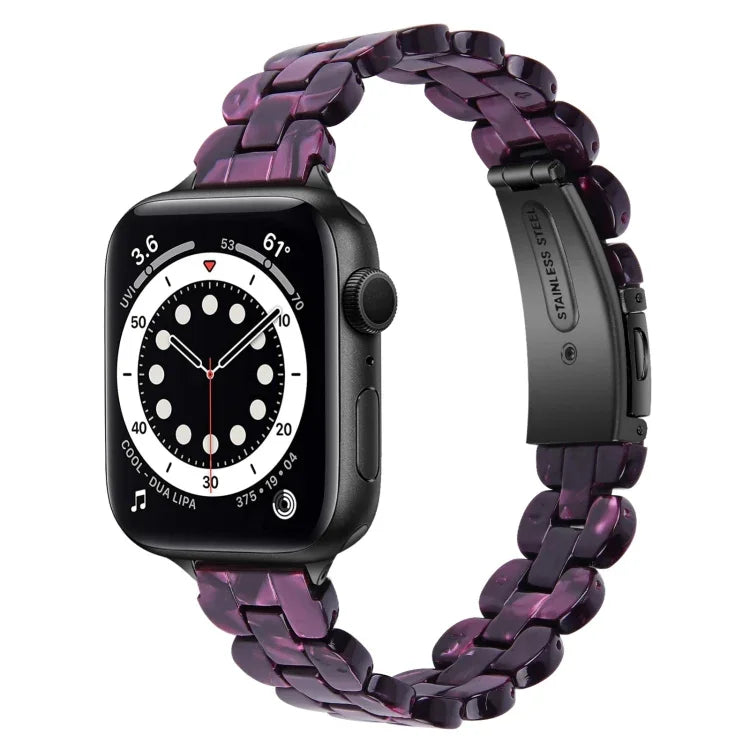 Ovales Ersatzarmband aus Kunstharz, passend für Apple Watch Series 7 (41 mm), 6, SE, 5 und 4 (40 mm) sowie für Apple Watch Series 7 (45 mm), 6, SE, 5 und 4 (44 mm).