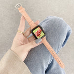 Ersatzarmband aus Krokodillederstruktur für Apple Watch Series 7 41mm / & 6 & SE & 5 & 4 40mm, für Apple Watch Series 7 45mm / & 6 & SE & 5 & 4 44mm