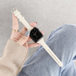 Ersatzarmband aus Krokodillederstruktur für Apple Watch Series 7 41mm / & 6 & SE & 5 & 4 40mm, für Apple Watch Series 7 45mm / & 6 & SE & 5 & 4 44mm