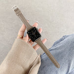 Ersatzarmband aus Krokodillederstruktur für Apple Watch Series 7 41mm / & 6 & SE & 5 & 4 40mm, für Apple Watch Series 7 45mm / & 6 & SE & 5 & 4 44mm