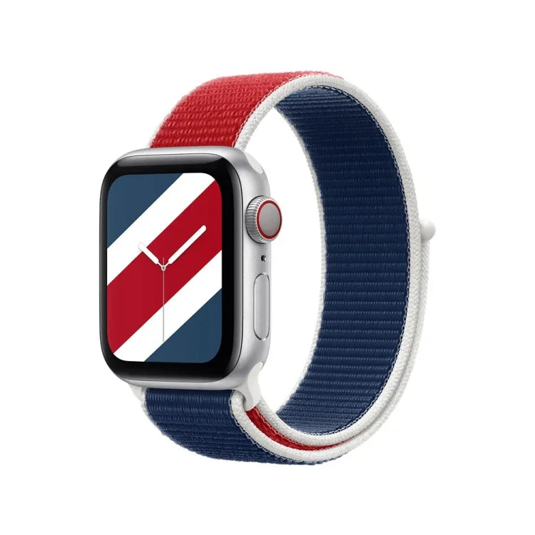 Internationale Loopback-Ersatzarmbänder für Apple Watch Series 7 (45 mm), 6, SE, 5, 4 (44 mm), 3, 2, 1 (42 mm), 7 (41 mm), 6, SE, 5, 4 (40 mm) und 3, 2, 1 (38 mm).
