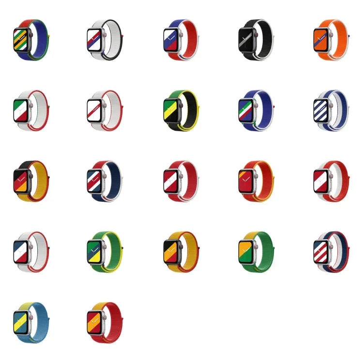 Internationale Loopback-Ersatzarmbänder für Apple Watch Series 7 (45 mm), 6, SE, 5, 4 (44 mm), 3, 2, 1 (42 mm), 7 (41 mm), 6, SE, 5, 4 (40 mm) und 3, 2, 1 (38 mm).