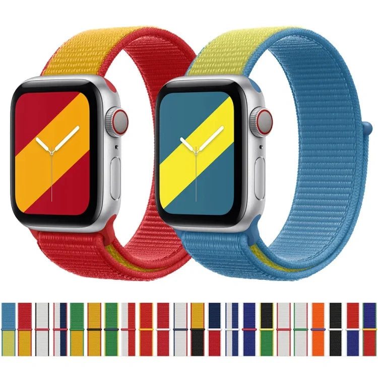 Internationale Loopback-Ersatzarmbänder für Apple Watch Series 7 (45 mm), 6, SE, 5, 4 (44 mm), 3, 2, 1 (42 mm), 7 (41 mm), 6, SE, 5, 4 (40 mm) und 3, 2, 1 (38 mm).