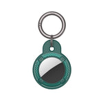 Round Shape Carbon Fiber Anti-fall Case with Keychain Ring for AirTag 2nd Gen / AirTag 1st Gen