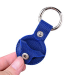 Litchi Texture Leather Protective Case with Key Ring for AirTag 2nd Gen / AirTag 1st Gen