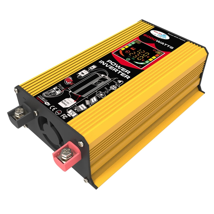 Tang III Generation 12V to 220V 6000W Car Power Inverter with LCD Display & Dual USB, 12V to 220V