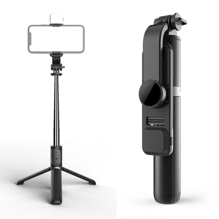 Q02S Fülllicht Bluetooth Selfie-Stick Stativ Handyhalter, Q02S (Schwarz), Q02S (Weiß)