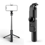 Q02S Fülllicht Bluetooth Selfie-Stick Stativ Handyhalter, Q02S (Schwarz), Q02S (Weiß)