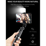 Q02S Fülllicht Bluetooth Selfie-Stick Stativ Handyhalter, Q02S (Schwarz), Q02S (Weiß)