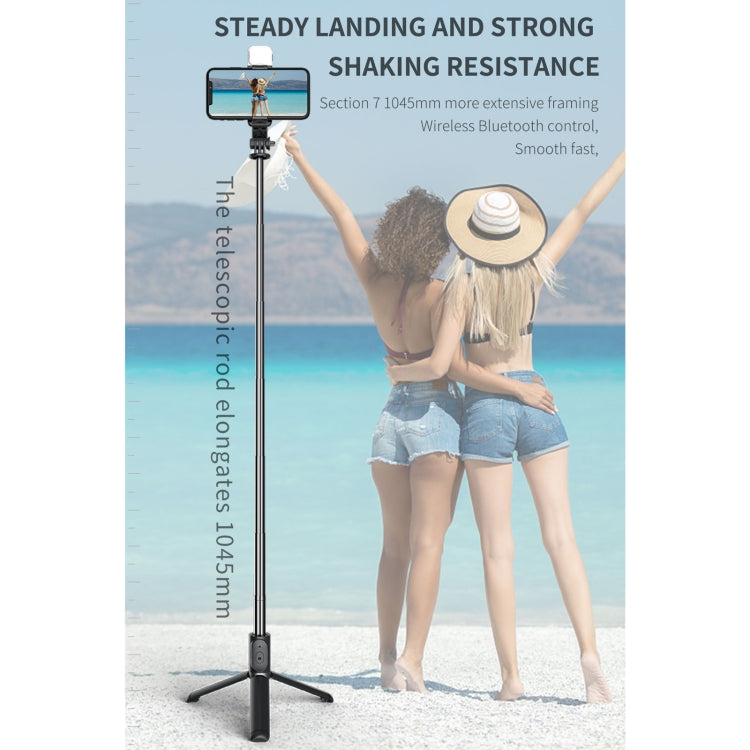 Q02S Fülllicht Bluetooth Selfie-Stick Stativ Handyhalter, Q02S (Schwarz), Q02S (Weiß)