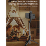 Q02S Fülllicht Bluetooth Selfie-Stick Stativ Handyhalter, Q02S (Schwarz), Q02S (Weiß)