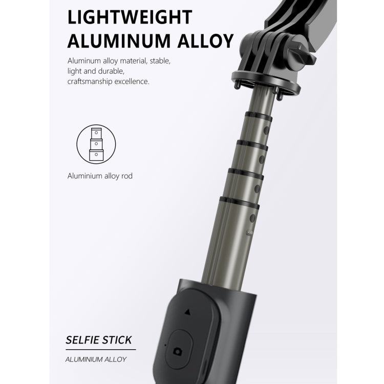 Q03S Fülllicht Bluetooth Selfie-Stick Stativ Handyhalter, Q03S (Schwarz), Q03S (Weiß)