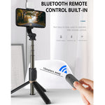 Q03S Fülllicht Bluetooth Selfie-Stick Stativ Handyhalter, Q03S (Schwarz), Q03S (Weiß)