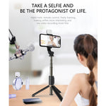 Q03S Fülllicht Bluetooth Selfie-Stick Stativ Handyhalter, Q03S (Schwarz), Q03S (Weiß)