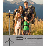 Q03S Fülllicht Bluetooth Selfie-Stick Stativ Handyhalter, Q03S (Schwarz), Q03S (Weiß)