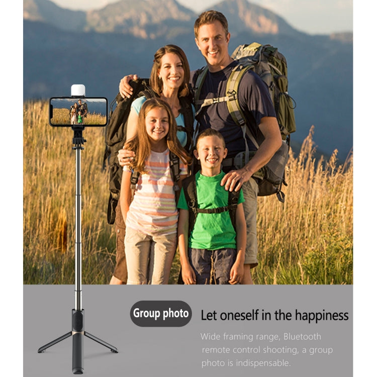 Q03S Fülllicht Bluetooth Selfie-Stick Stativ Handyhalter, Q03S (Schwarz), Q03S (Weiß)