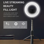 Q07 6 Zoll Ringlicht Tragbarer Bluetooth Selfie-Stick Stativ, Q07
