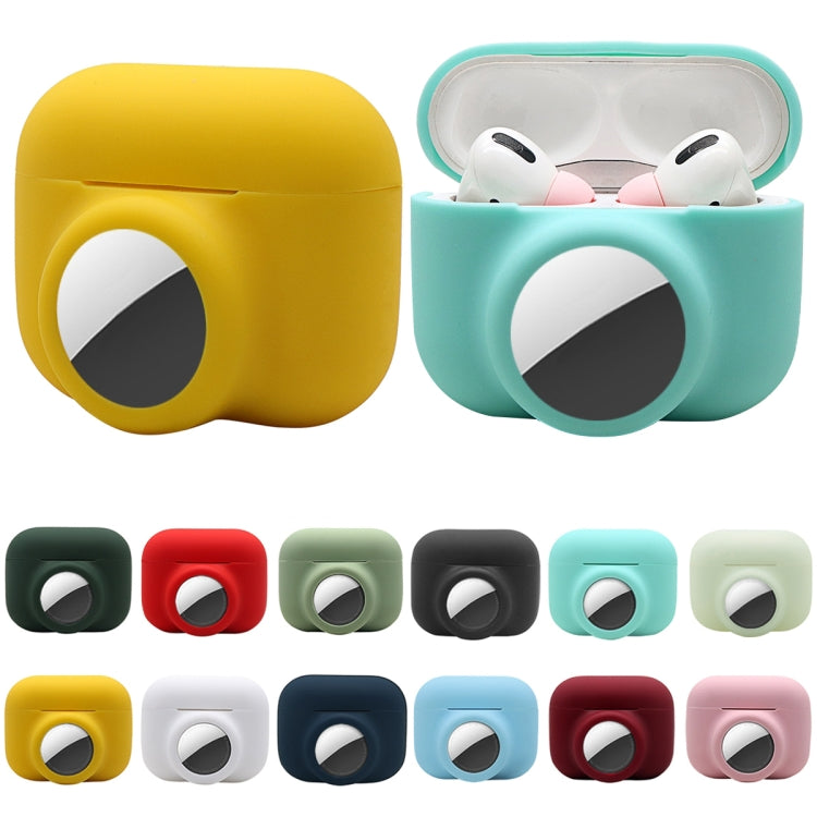 2 in 1 Stoßfeste Vollschutz Silikon Schutzhülle, Für AirPods Pro / AirTag