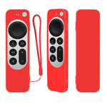 Silikon-Schutzhülle mit Seil für Apple TV 4K 4. Siri Remote Controller