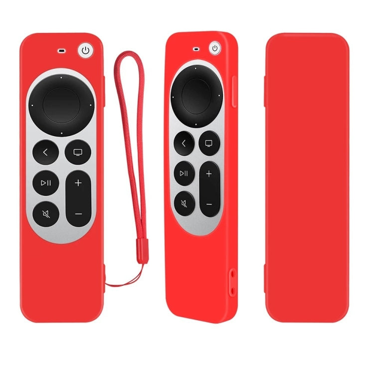 Silikon-Schutzhülle mit Seil für Apple TV 4K 4. Siri Remote Controller