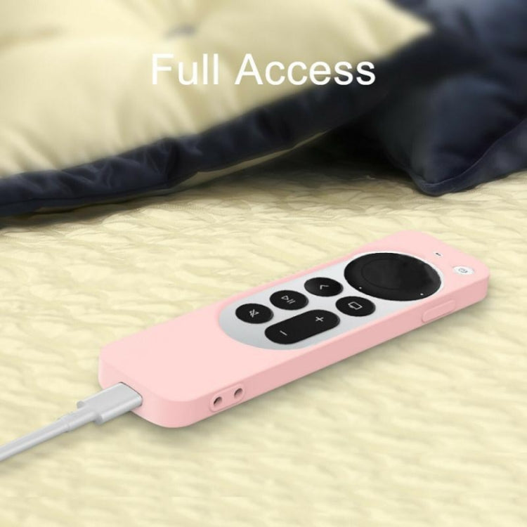 Silikon-Schutzhülle mit Seil für Apple TV 4K 4. Siri Remote Controller