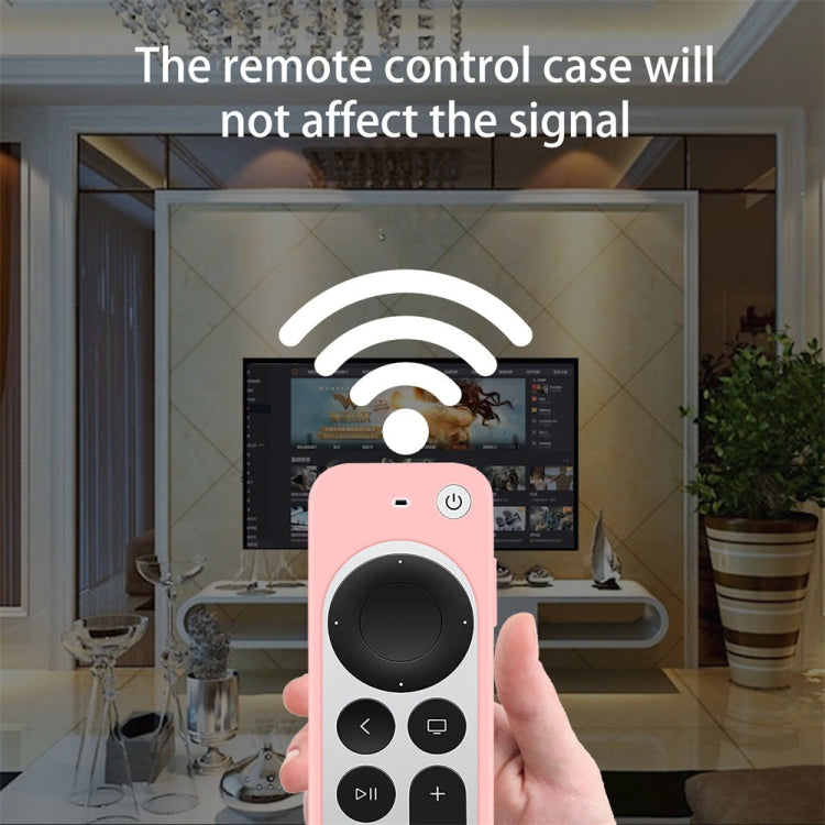 Silikon-Schutzhülle mit Seil für Apple TV 4K 4. Siri Remote Controller