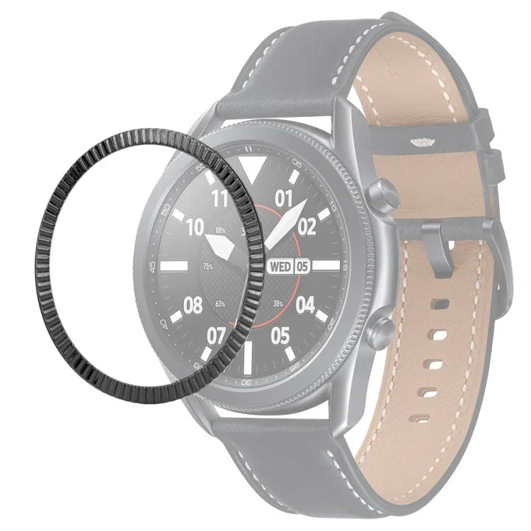 Lünettenring mit Wellenstruktur für Smartwatches, passend für Samsung Galaxy Watch 3 (41 mm) und Samsung Galaxy Watch 3 (45 mm).