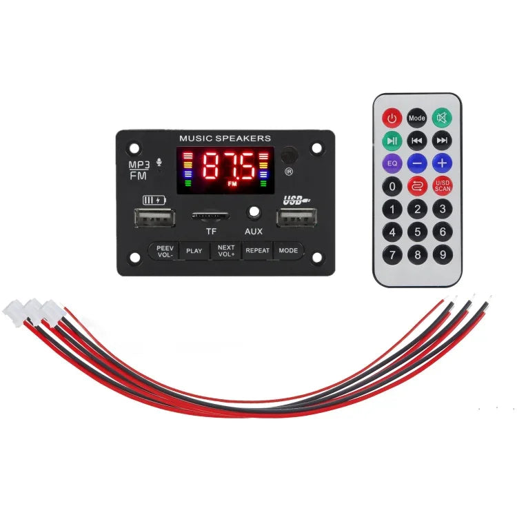 JX-809BT Auto 12V Audio MP3 Player Decoderplatine FM Radio USB, mit Bluetooth / Fernbedienung / Aufnahme, JX-809BT