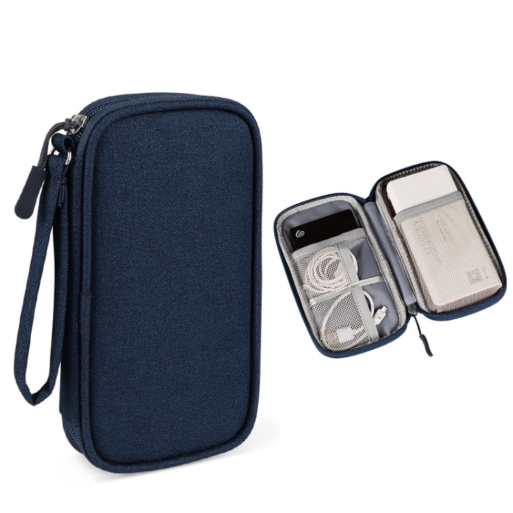 SM03 Multifunktionale Aufbewahrungstasche für digitale Zubehörteile mit Trageschlaufe, 19x11x3,5cm (Marineblau), 19x11x3,5cm (Grau), 19x11x3,5cm (Rosa), 19x11x3,5cm (Schwarz)