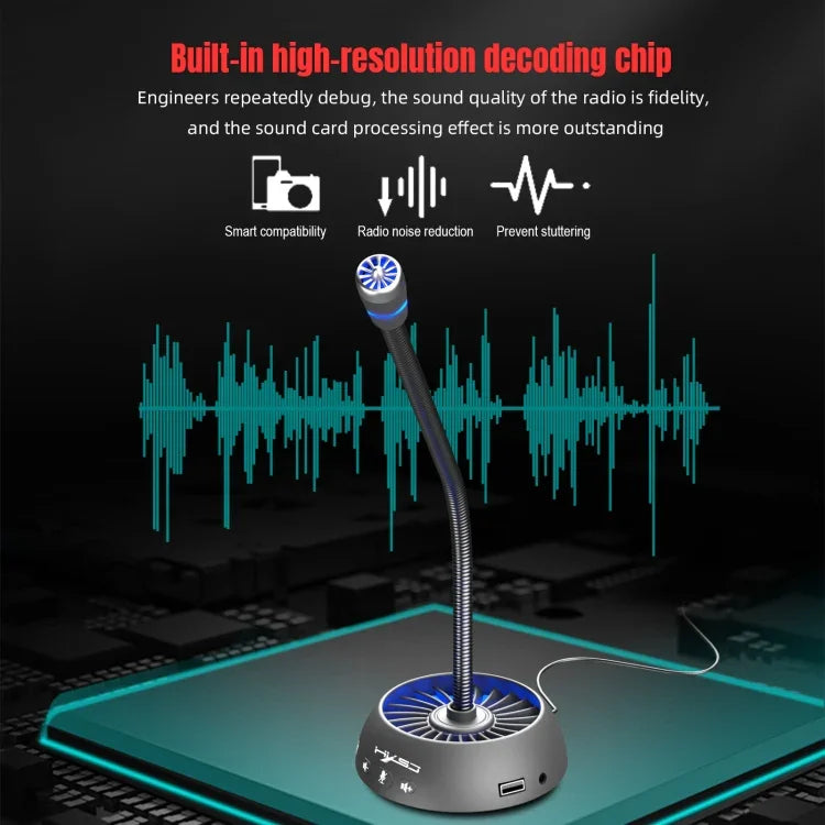 HXSJ F15 USB Anti-Interferenz Matrix-Rauschunterdrückungsmikrofon