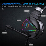 HXSJ F16 Gaming-Headset mit Mikrofon, RGB-Beleuchtung, Stereo, 3,5 mm + USB-Anschluss