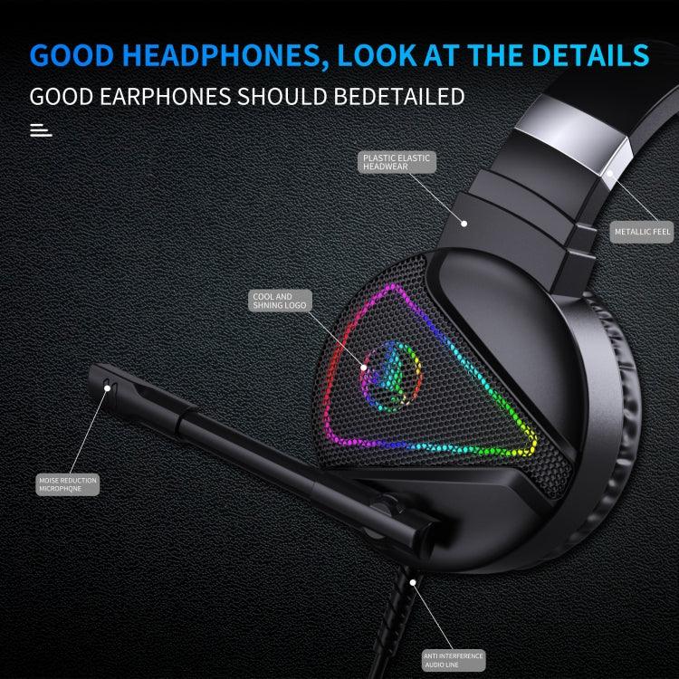 HXSJ F16 Gaming-Headset mit Mikrofon, RGB-Beleuchtung, Stereo, 3,5 mm + USB-Anschluss