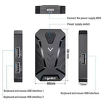 HXSJ V100+A883+P8 Einhand-Tastatur + Programmier-Gaming-Maus + Tastatur-Maus-Konverter-Set, V100+J900+P8
